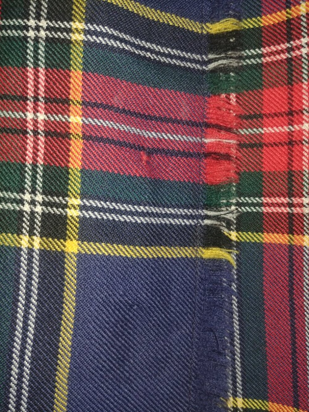 Vintage 100% pure virgin wool Aljean Canada red blue plaid kilt midi skirt M - Picture 16 of 16